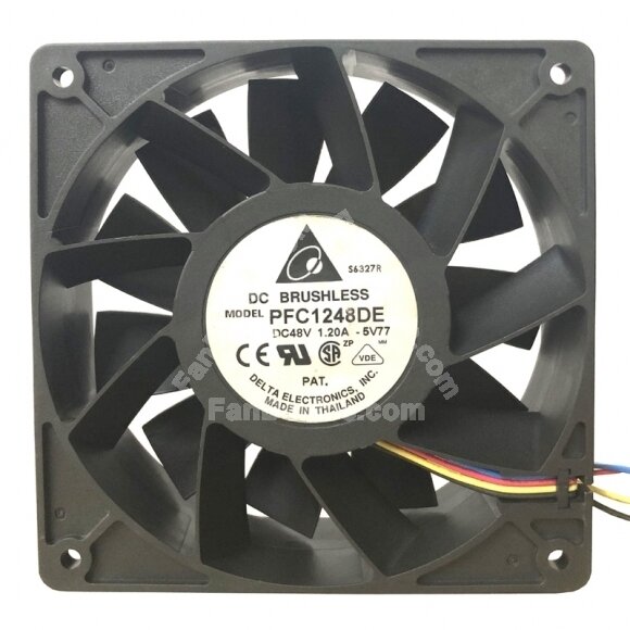 Delta PFC1248DE DC 48V 1.20A 2 Wires / 3 Wires / 4 Wires Axial Cooling Fan