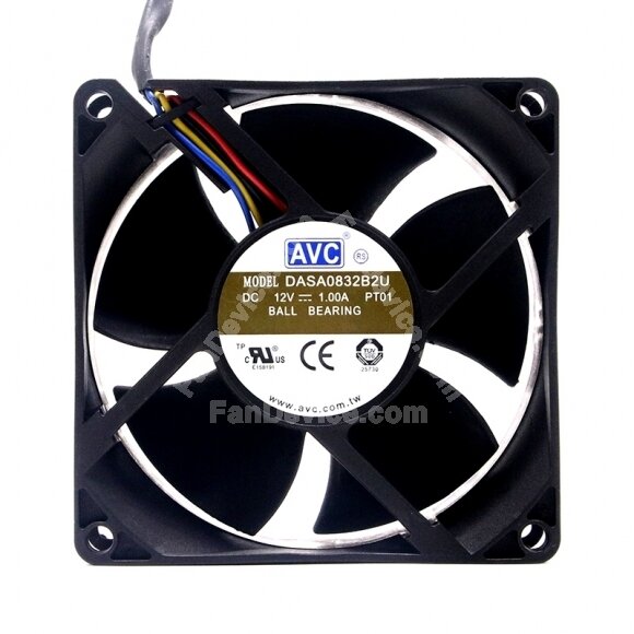 AVC DASA0832B2U DC 12V 1.00A 2 Wires / 3 Wires / 4 Wires Axial Cooling Fan