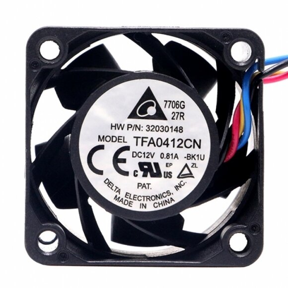 Delta TFA0412CN DC 12V 0.81A 2 Wires / 3 Wires / 4 Wires Axial Cooling Fan