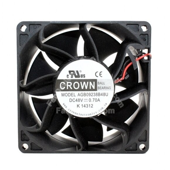 CROWN AGB09238B48U DC 48V 0.70A 2 Wires Axial Cooling Fan