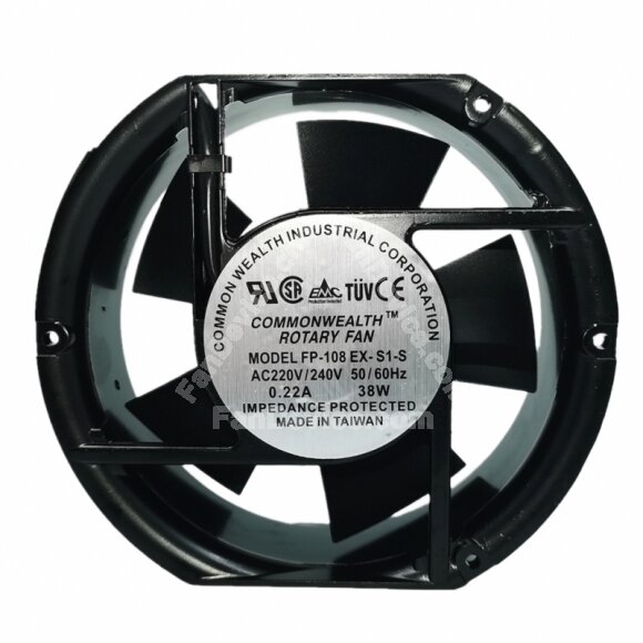 COMMONWEALTH FP-108EX-S1-S AC 220V/240V 0.22A 38W Axial Cooling Fan