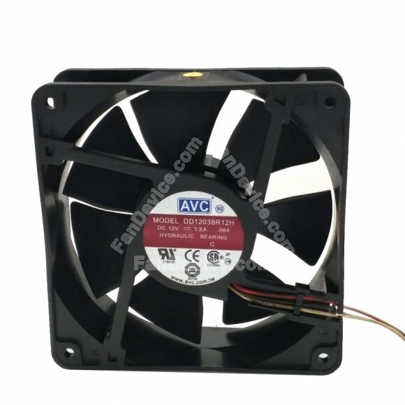 AVC DD12038R12H DC 12V 1.3A 3 Wires Axial Cooling Fan
