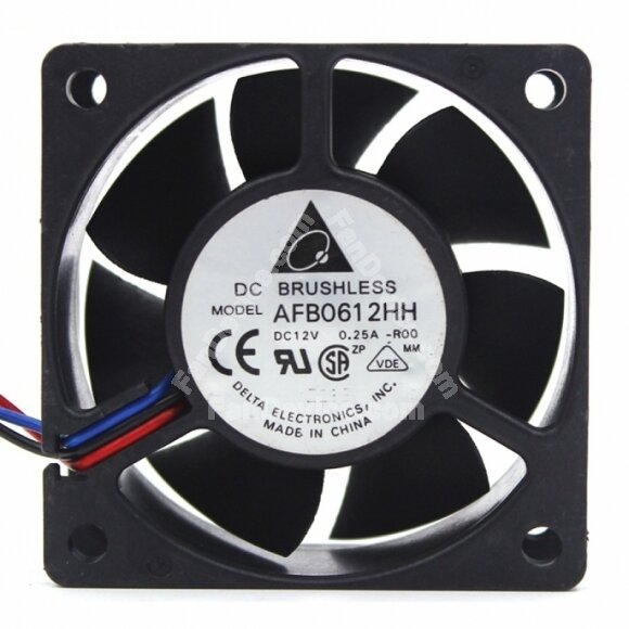 Delta AFB0612HH DC 12V 0.25A 2 Wires / 3 Wires Axial Cooling Fan