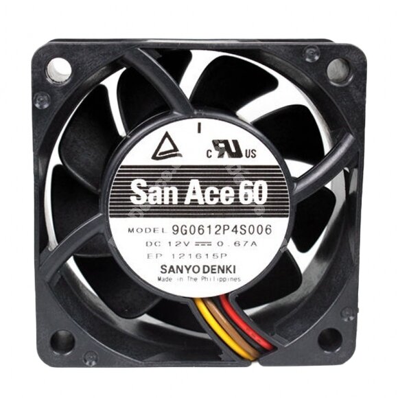 Sanyo Denki San Ace 60 9G0612P4S006 DC 12V 0.67A 6025 Axial Cooling Fan