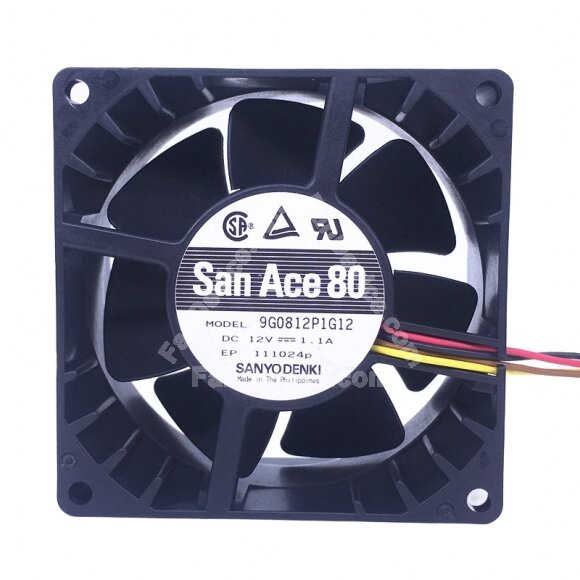Sanyo Denki San Ace 80 9G0812P1G12 DC 12V 1.1A 8038 Axial Cooling Fan