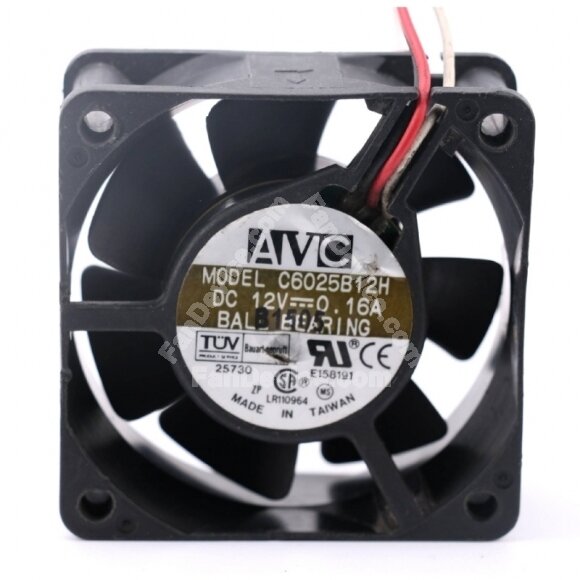 AVC C6025B12H DC 12V 0.16A 3 Wires Axial Cooling Fan