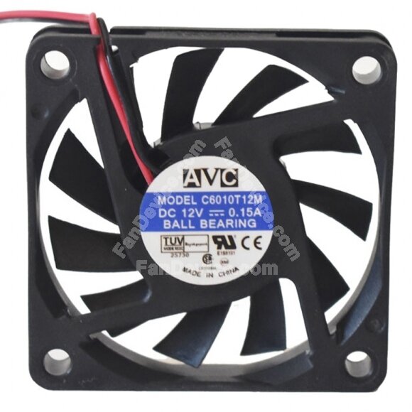 AVC C6010T12M DC 12V 0.15A 6010 Axial Ball Bearing Cooling Fan