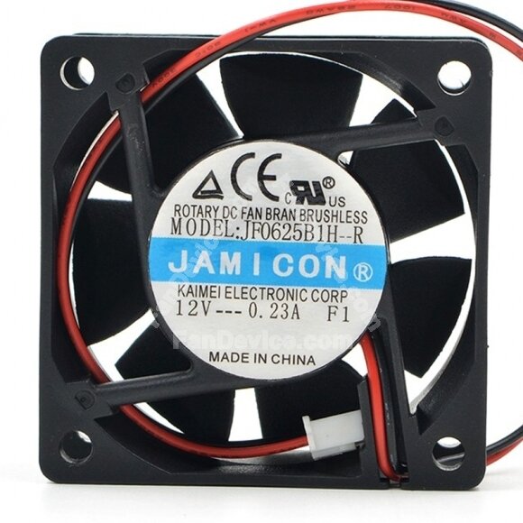 JAMICON JF0625B1H-R DC 12V 0.23A 2 Wires / 3 Wires Axial Cooling Fan
