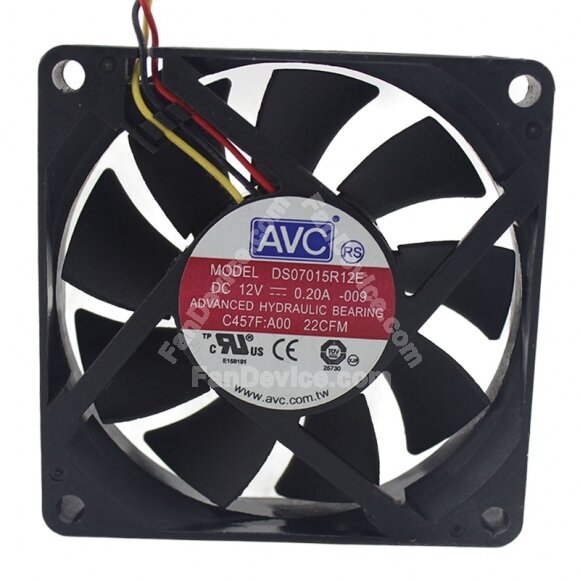 AVC DS07015R12E DC 12V 0.20A 7015 Axial Advanced Hydraulic Bearing Cooling Fan