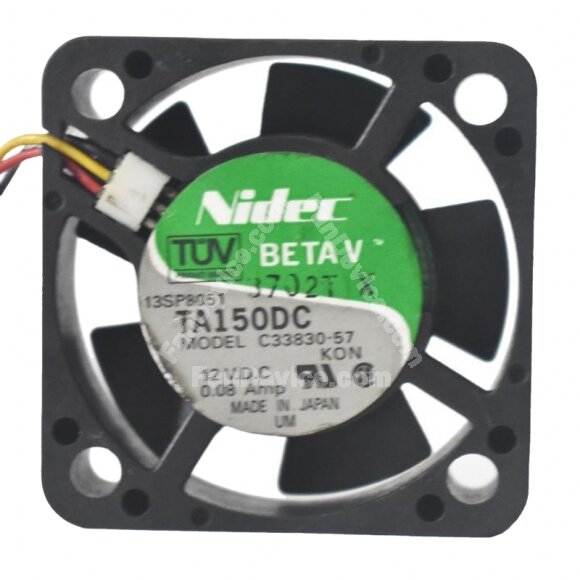 Nidec TA150DC C33830-57 DC 12V 0.08Amp 4010 Axial Cooling Fan