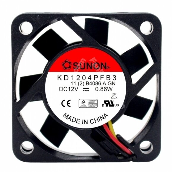 Sunon KD1204PFB3 DC 12V 0.86W 2 Wires / 3 Wires Axial Cooling Fan