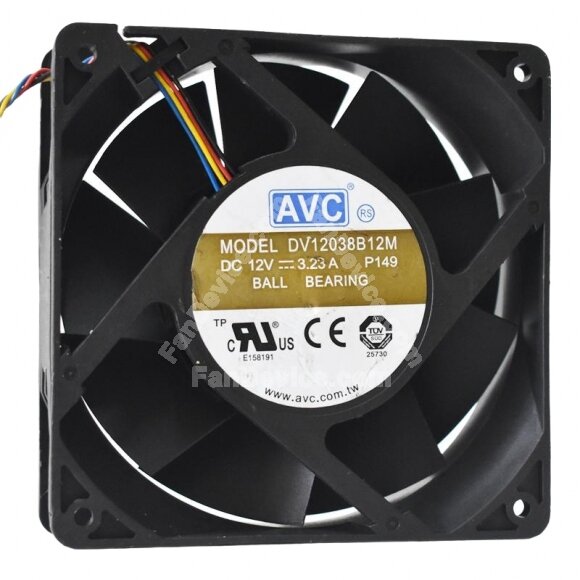 AVC DV12038B12M DC 12V 3.23A 12038 Axial Ball Bearing Cooling Fan