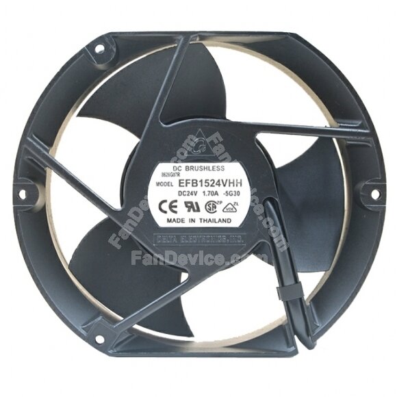 Delta EFB1524VHH DC 24V 1.70A 2 Wires / 4 Wires Axial Cooling Fan