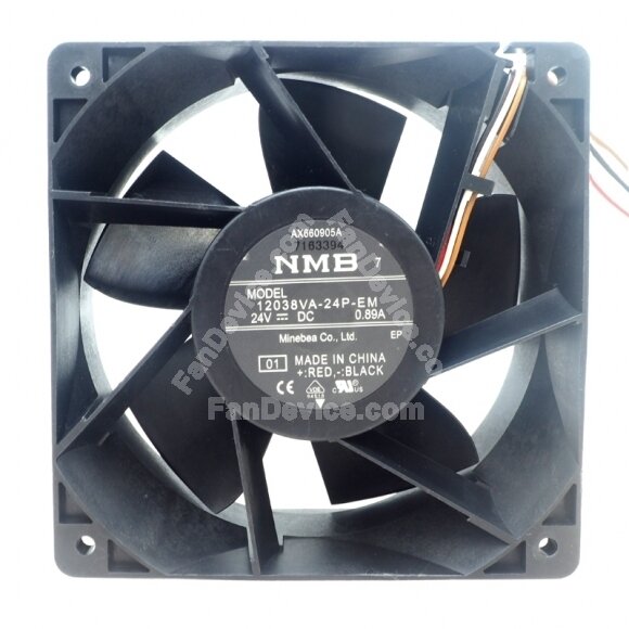 NMB 12038VA-24P-EM DC 24V 0.89A 2 Wires / 3 Wires / 4 Wires Axial Cooling Fan