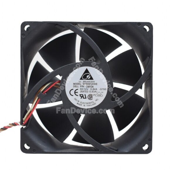 Delta EFB0912HHE DC 12V 0.84A 9038 Axial Brushless Cooling Fan