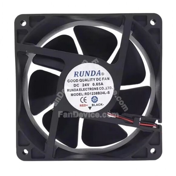 RUNDA RD1238B24L-S DC 24V 0.65A 12038 Axial Cooling Fan