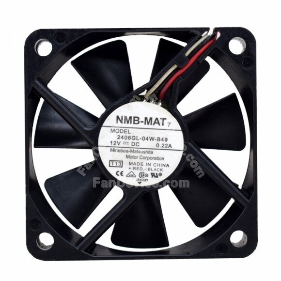 NMB 2406GL-04W-B49 DC 12V 0.22A 3 Wires Axial Cooling Fan