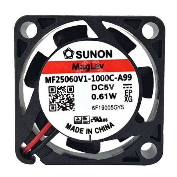 Sunon MF25060V1-1000C-A99 DC 5V 0.61W 2 Wires Axial Cooling Fan