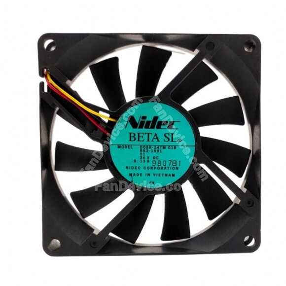 Nidec D08R-24TM 01B DC 24V 0.13A 8015 Axial Cooling Fan