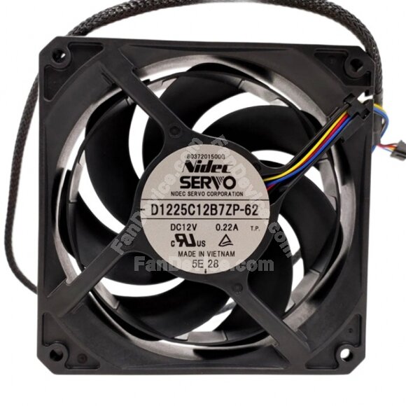 Servo D1225C12B7ZP-62 DC 12V 0.22A 12025 Axial Cooling Fan