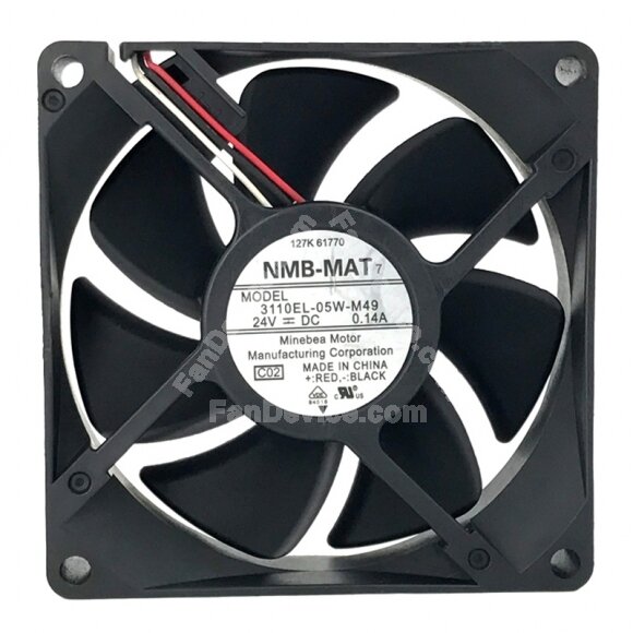 NMB-MAT 3110EL-05W-M49 DC 24V 0.14A 8025 Axial Cooling Fan