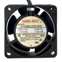 NMB-MAT 3110MS-22W-B30 AC 220V 7.5/6.5W 6030 Axial Cooling Fan