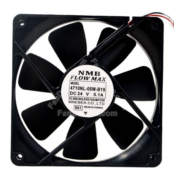 NMB Flow Max 4710NL-05W-B19 DC 24V 0.1A 12025 Axial Brushless Cooling Fan