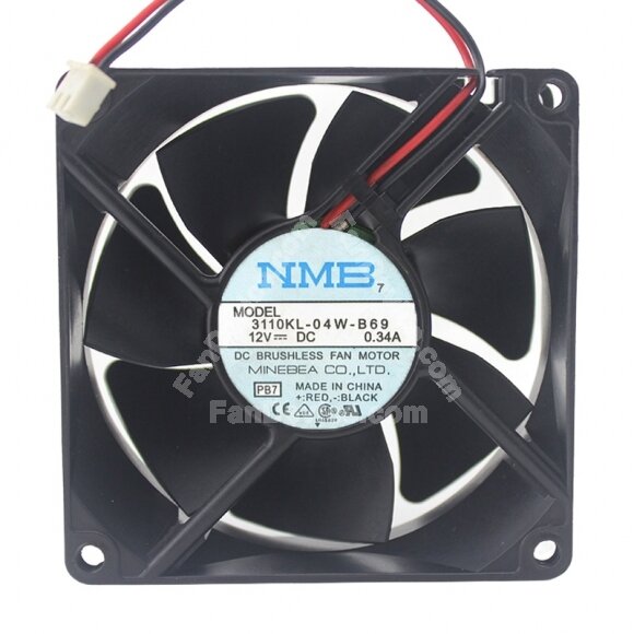 NMB 3110KL-04W-B69 DC 12V 0.34A 8025 Axial Brushless Cooling Fan
