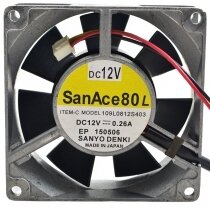 Sanyo Denki San Ace 80L 109L0812S403 DC 12V 0.26A 8025 Axial Cooling Fan