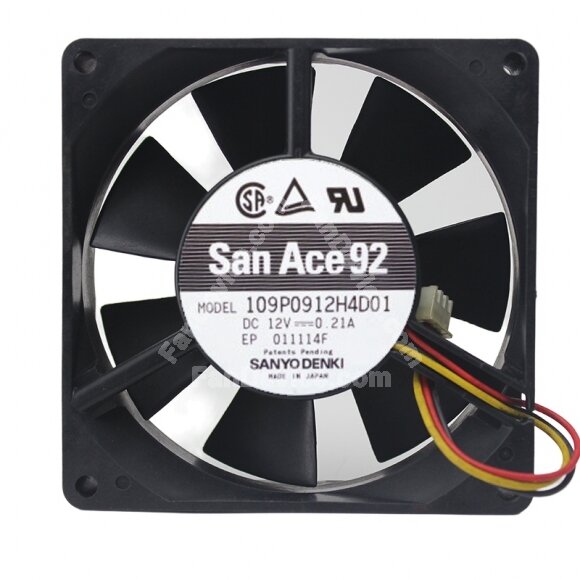 Sanyo Denki San Ace 92 109P0912H4D01 DC 12V 0.21A 9025 Axial Cooling Fan