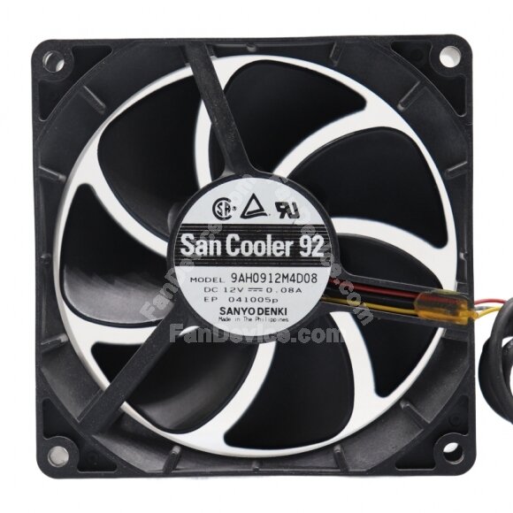 Sanyo Denki San Cooler 92 9AH0912M4D08 DC 12V 0.08A 9025 Axial Cooling Fan