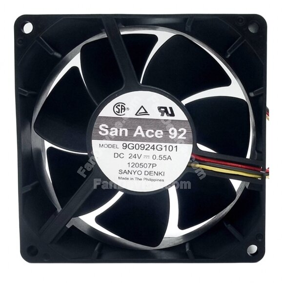 Sanyo Denki San Ace 92 9G0924G101 DC 24V 0.55A 9038 Axial Cooling Fan