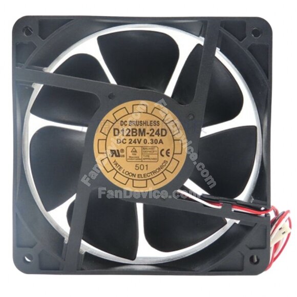 Yate Loon D12BM-24D DC 24V 0.30A 12038 Axial Brushless Cooling Fan