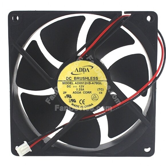 ADDA AD0912HS-A70GL DC 12V 0.25A 9025 Axial Brushless Cooling Fan
