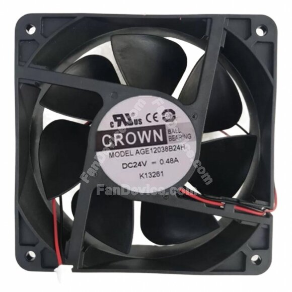 CROWN AGE12038B24H DC 24V 0.48A 12038 Axial Ball Bearing Cooling Fan
