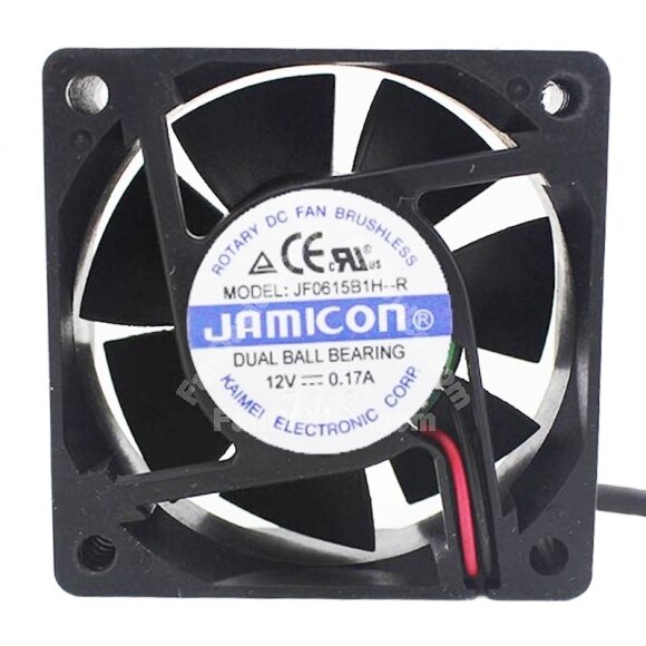 JAMICON JF0615B1H-R DC 12V 0.17A 6015 DUAL Ball Bearing Axial Cooling Fan