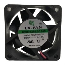 LX-FAN FDB602512H DC 12V 0.14A 6025 Brushless Axial Cooling Fan