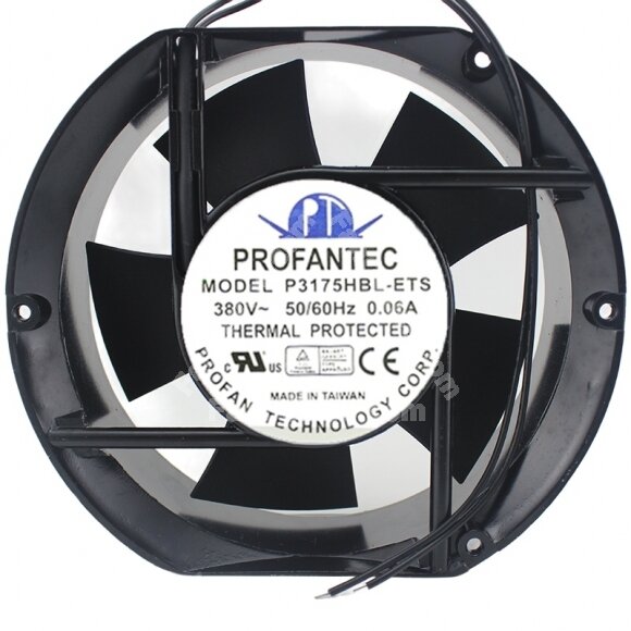 PROFANTEC P3175HBL-ETS AC 380V 0.06A 17251 Thermal Protected Axial Cooling Fan