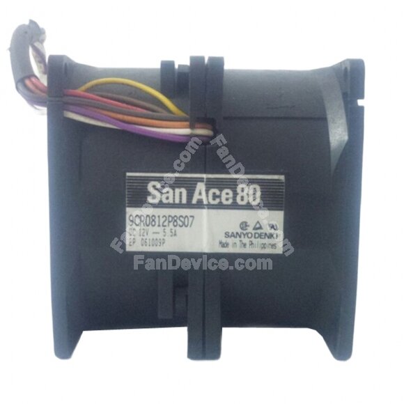 Sanyo Denki 9CR0812P8S07 DC 12V 5.5A 8080 Axial Cooling Fan