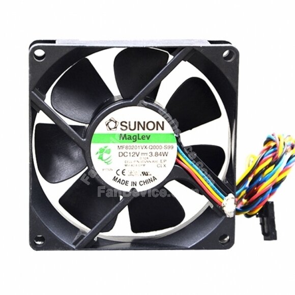 Sunon MF80201VX-Q000-S99 DC 12V 3.84W 2 Wires / 3 Wires / 4 Wires Axial Cooling Fan
