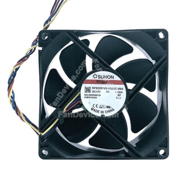 Sunon MF92251V3-1Q03C-S9A DC 12V 1.16W 2 Wires / 3 Wires / 4 Wires Axial Cooling Fan