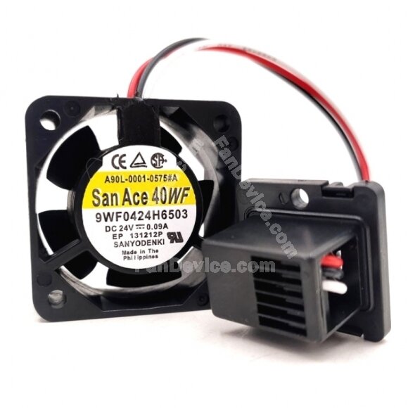 Sanyo Denki San Ace 40WF 9WF0424H6503 A90L-0001-0575#A DC 24V 0.09A 3 Wires Axial Cooling Fan