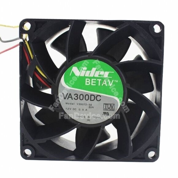 Nidec VA300DC V35072-58 DC 12V 0.9A 3 Wires Axial Cooling Fan