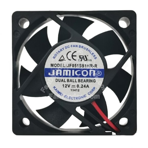 JAMICON JF0515B1HR-R DC 12V 0.24A 5015 Axial DUAL Ball Bearing Cooling Fan