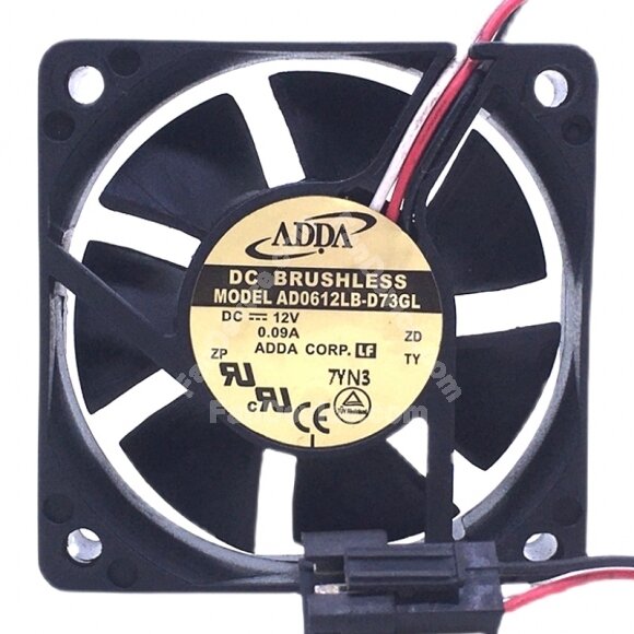 ADDA AD0612LB-D73GL DC 12V 0.09A 6015 Brushless Axial Cooling Fan