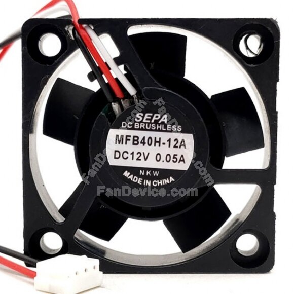 SEPA MFB40H-12A DC 12V 0.05A 4010 Axial Brushless Cooling Fan