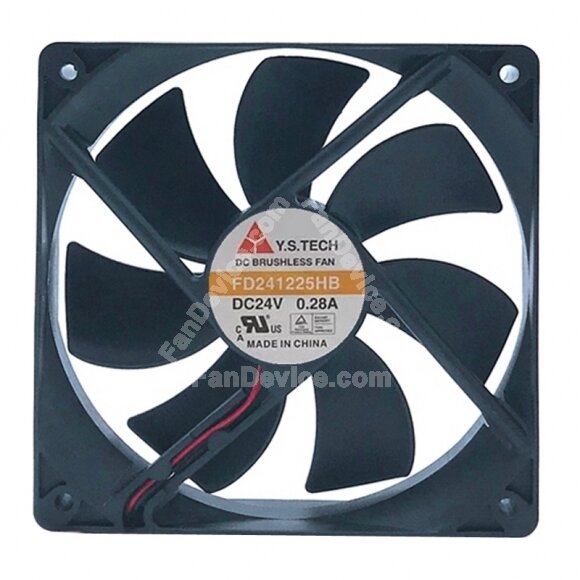 Y.S.TECH FD241225HB DC 24V 0.28A 12025 Brushless Axial Cooling Fan