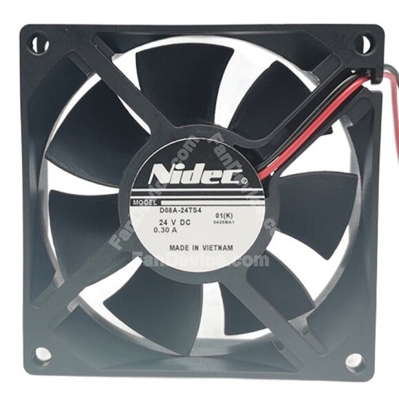 Nidec D08A-24TS4 01 DC 12V 0.30A 2 Wires Axial Cooling Fan