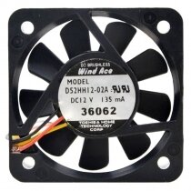 Wind Ace D52HH12-02A DC 12V 135mA 2 Wires / 3 Wires Brushless Axial Cooling Fan