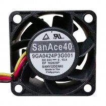 Sanyo Denki 9GA0424P3G001 DC 24V 0.15A 3 Wires Axial Cooling Fan